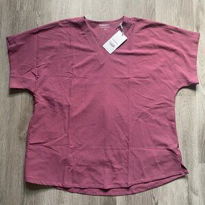 Brand new mandala oversized V neck top Deep Mauve